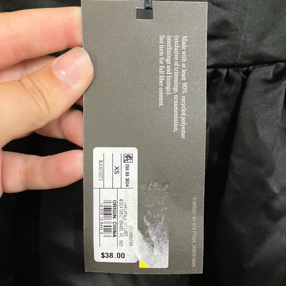 Future Collective Women's XS Black Holiday Sweetheart Bubble Satin Midi Dress - Picture 6 of 14